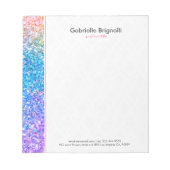 Kleurrijke faux glitter en schittert textuur notitieblok (Voorkant)