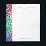 kleurrijke faux glitter en sparkles notitieblok<br><div class="desc">Koel kleurrijk faux glitter. Het ontwerp is beschikbaar op andere producten en kan worden aangevraagd op elk product dat door Zazzle wordt aangeboden. Als u om het even welke hulp nodig hebt die om het even welk van mijn design aanpassen, contacteer de ontwerper ArtOnWear. Vrije tekst formatteren met levende hulp...</div>