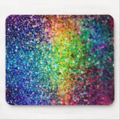 Kleurrijke faux glitter muismat (Voorkant)
