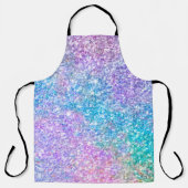 Kleurrijke faux glitter naadloos patroon schort (Voorkant)