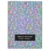 Kleurrijke faux glitter sjabloon klembord (Achterkant)