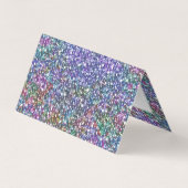 Kleurrijke faux glitter visitekaartje (Achterkant)