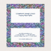 Kleurrijke faux glitter visitekaartje (Binnenkant ongevouwen)