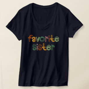 Kleurrijke favoriete zus ontwerp voor trendy broer t-shirt