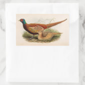 Kleurrijke fazant rechthoekige sticker (Tas)