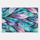 Kleurrijke Feather Art Wrapping Paper Sheets (Voorkant 2)