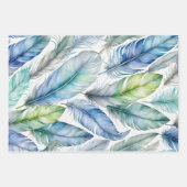 Kleurrijke Feather Art Wrapping Paper Sheets (Voorkant 3)