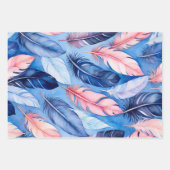 Kleurrijke Feather Art Wrapping Paper Sheets (Voorkant 2)