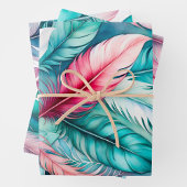 Kleurrijke Feather Art Wrapping Paper Sheets
