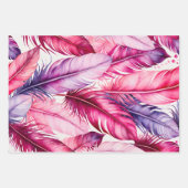 Kleurrijke Feather Art Wrapping Paper Sheets (Voorkant 2)