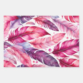 Kleurrijke Feather Art Wrapping Paper Sheets (Voorkant)