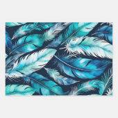 Kleurrijke Feather Art Wrapping Paper Sheets (Voorkant 2)