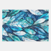 Kleurrijke Feather Art Wrapping Paper Sheets (Voorkant)