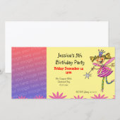 Kleurrijke feeënverjaardagsfeestje uitnodigen (Voorkant / Achterkant)