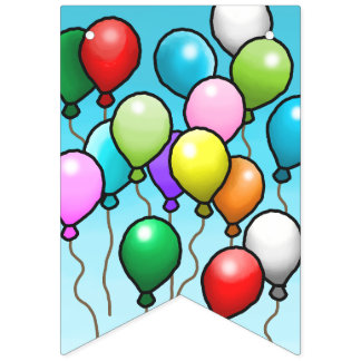 Kleurrijke Feestballonnen in Mooie Kleuren Vlaggetjes