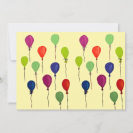Kleurrijke feestballonnen kaart