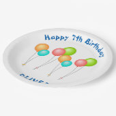 Kleurrijke feestballonnen Kind Verjaardag Papieren Bordje (Gekanteld)
