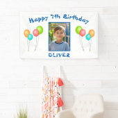 Kleurrijke feestballonnen Kind Verjaardagsfoto Spandoek (Insitu)