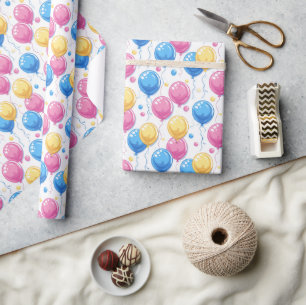 Kleurrijke feestballonnen Kinder Cadeaupapier
