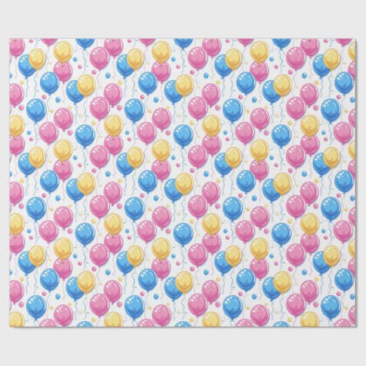 Kleurrijke feestballonnen Kinder Cadeaupapier (Vlak)