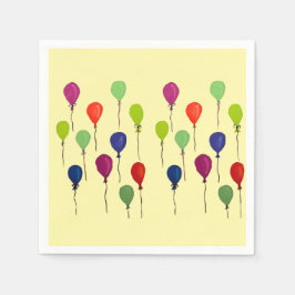 Kleurrijke feestballonnen servet