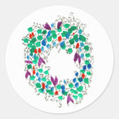 Kleurrijke feestdag, leed ronde sticker (Voorkant)