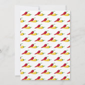 Kleurrijke feestelijk getinte trouwfeest uitnodigi kaart (Achterkant)