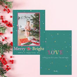 Kleurrijke Feestelijke Bloemen Groen Roze Kerstnaa Ronde Sticker