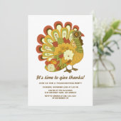 Kleurrijke feestelijke bloemenTurkije Thanksgiving Kaart (Staand voorkant)