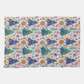 Kleurrijke feestelijke boom patroon theedoek (Horizontaal)