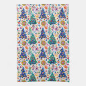 Kleurrijke feestelijke boom patroon theedoek (Verticaal)