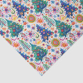 Kleurrijke feestelijke boom patroon tissuepapier (Detail)