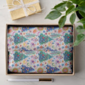 Kleurrijke feestelijke boom patroon tissuepapier (Geschenk)