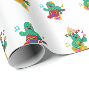 Kleurrijke feestelijke Cinco de Mayo 2025 Dansende Cadeaupapier