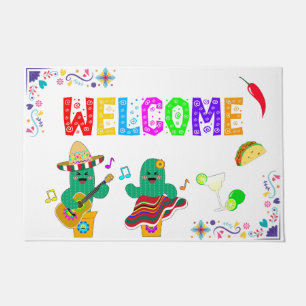 Kleurrijke feestelijke Cinco de Mayo 2025 Dansende Deurmat