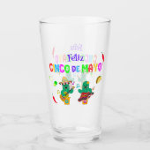 Kleurrijke feestelijke Cinco de Mayo 2025 Dansende Glas (Voorkant)