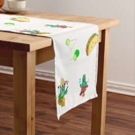 Kleurrijke feestelijke Cinco de Mayo 2025 Dansende Korte Tafelloper