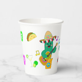 Kleurrijke feestelijke Cinco de Mayo 2025 Dansende Papieren Bekers