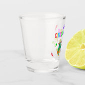 Kleurrijke feestelijke Cinco de Mayo 2025 Dansende Shot Glas (Links)