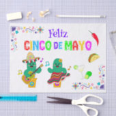 Kleurrijke feestelijke Cinco de Mayo 2025 Dansende Tissuepapier (Craft)