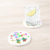 Kleurrijke feestelijke Cinco de Mayo 2025 Dansende Zandsteen Onderzetter (Zijkant)