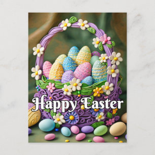 Kleurrijke Feestelijke Gelukkige Paasmand Briefkaart