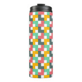 Kleurrijke feestelijke geometrische vormen patroon thermosbeker (Voorkant)