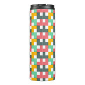 Kleurrijke feestelijke geometrische vormen patroon thermosbeker (Achterkant)