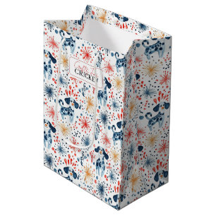 Kleurrijke feestelijke honden naadloos patroon medium cadeauzakje