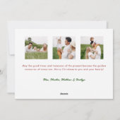 Kleurrijke feestelijke kerst Holly One-Photo Feestdagenkaart (Achterkant)