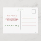 Kleurrijke feestelijke kerst Holly One-Photo Feestdagenkaart (Achterkant)