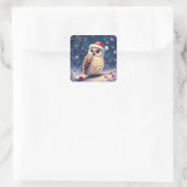 Kleurrijke feestelijke kerst uil Stickers (Tas)