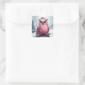 Kleurrijke feestelijke kerst uil Stickers (Tas)