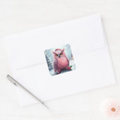 Kleurrijke feestelijke kerst uil Stickers (Envelop)